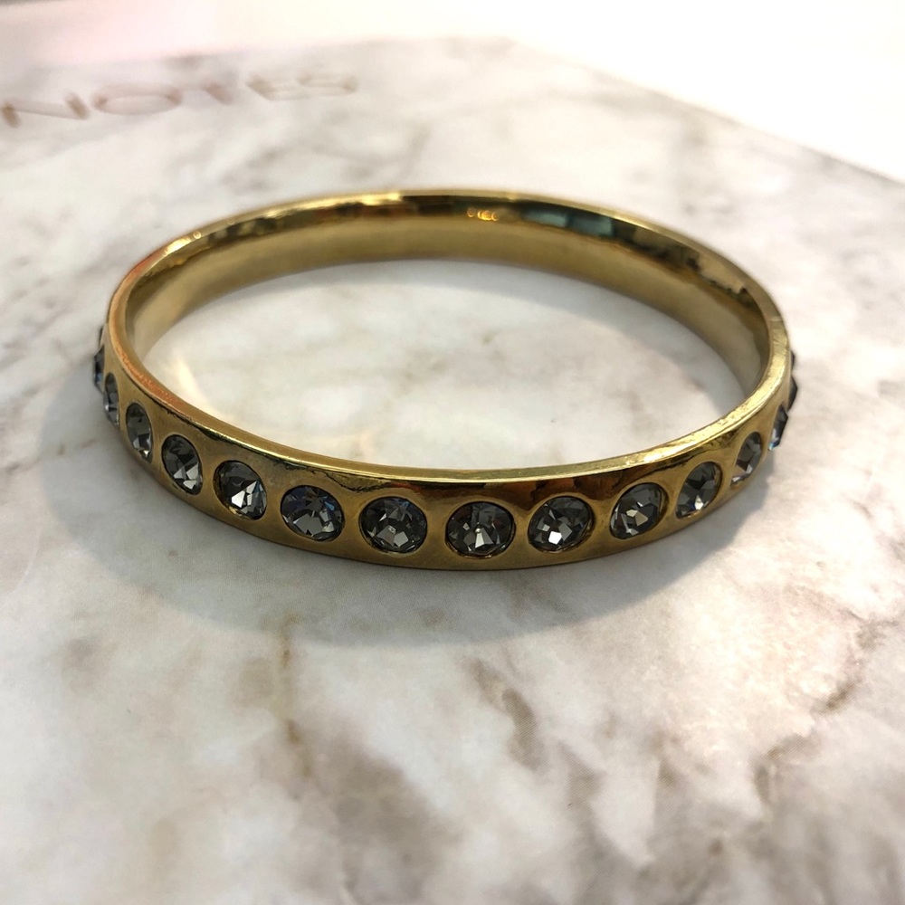 Gold + Stone Bangle